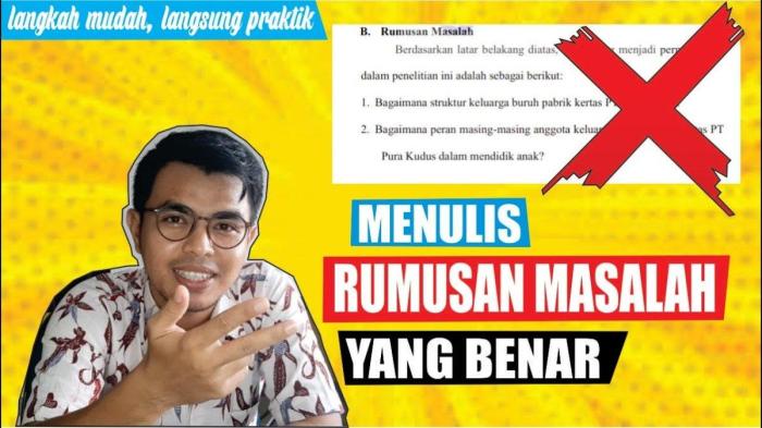 Contoh Identifikasi Masalah dan Rumusan Masalah